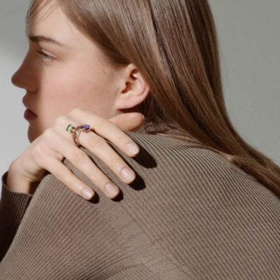 Hermès Grand Jete solitaire engagement ring, large model, View: video, view 2 of 2